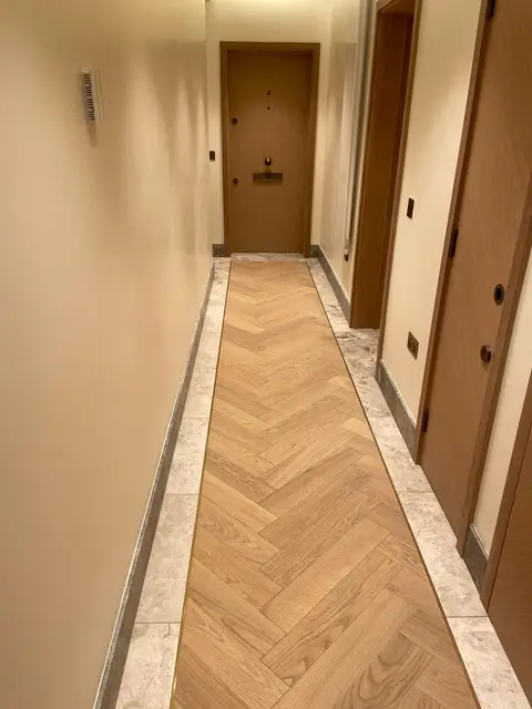 Communal Corridor Herringbone — Klean Touch commercial cleaning, London