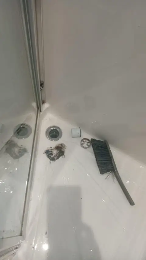 Student Bathroom Shower Drain Before — Klean Touch commercial cleaning, London