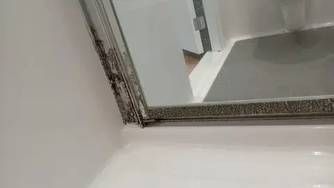 Student Bathroom Shower Frame Before — Klean Touch commercial cleaning, London