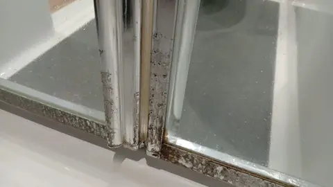 Student Bathroom Shower Track Before — Klean Touch commercial cleaning, London