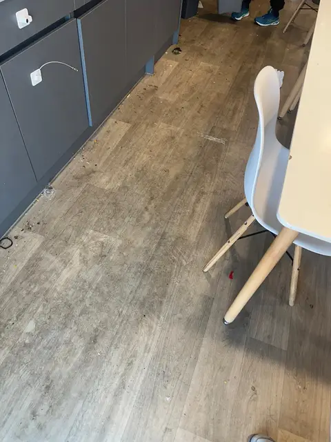 Student Kitchen Floor Before — Klean Touch commercial cleaning, London