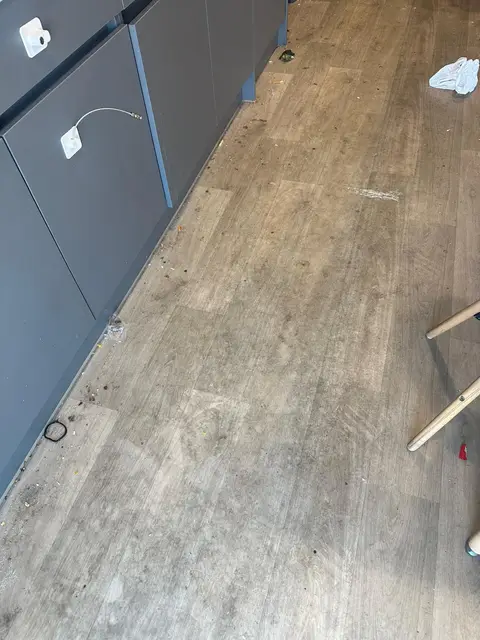 Student Kitchen Floor Before — Klean Touch commercial cleaning, London