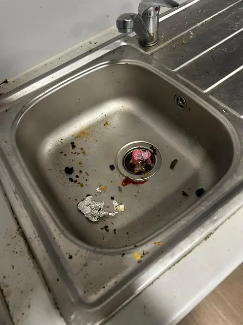 Student Kitchen Sink Before — Klean Touch commercial cleaning, London